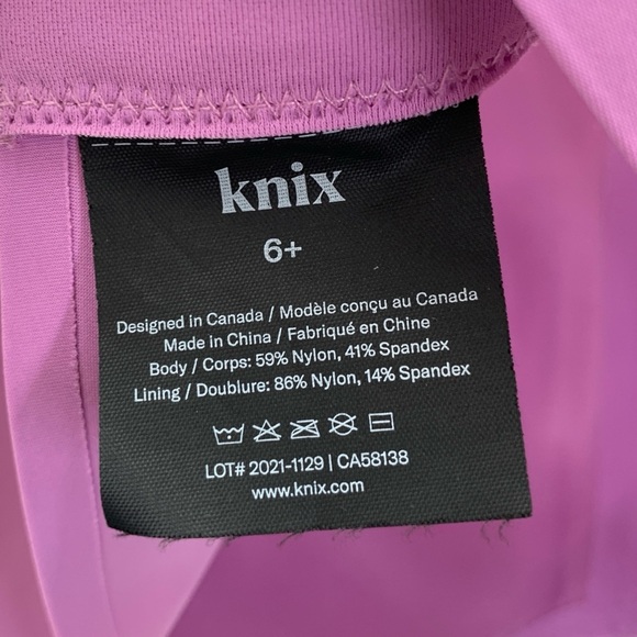 knix Catalyst Sports Bra Womens 6+ Light Purple Front Zip Adjustable Straps - Picture 5 of 6